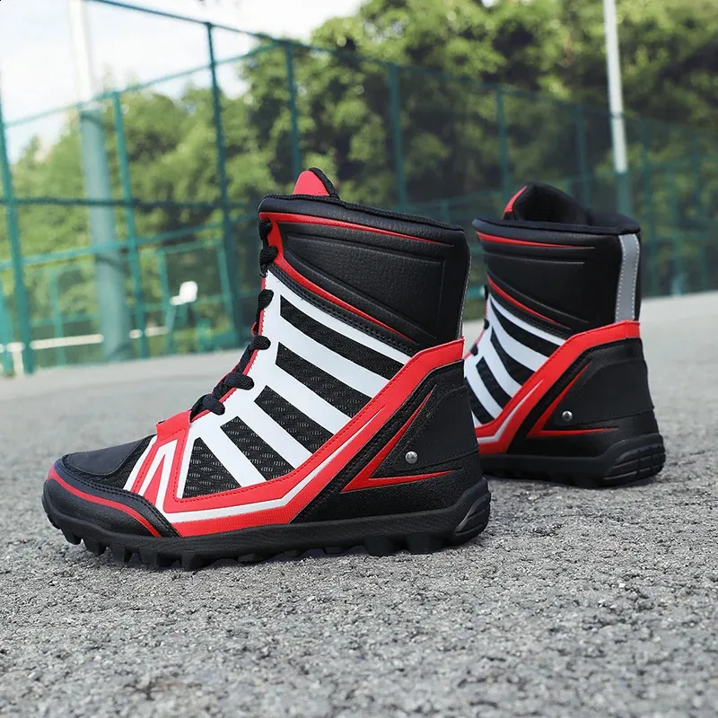 Breathable Striped Motorcycle Off-road Boots For Men Hiking Shoes_voghion.com