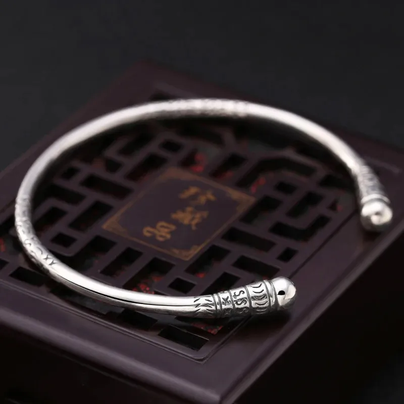Sterling Silver Bangle Bracelet Classic Minimalist Jewellery_voghion.com