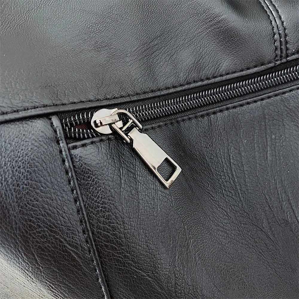 Moods Oversized Black Shoulder Bags per donna in morbida pelle, grande capacità, shopper tote, doppia tracolla, grande borsa a tracolla_voghion.com