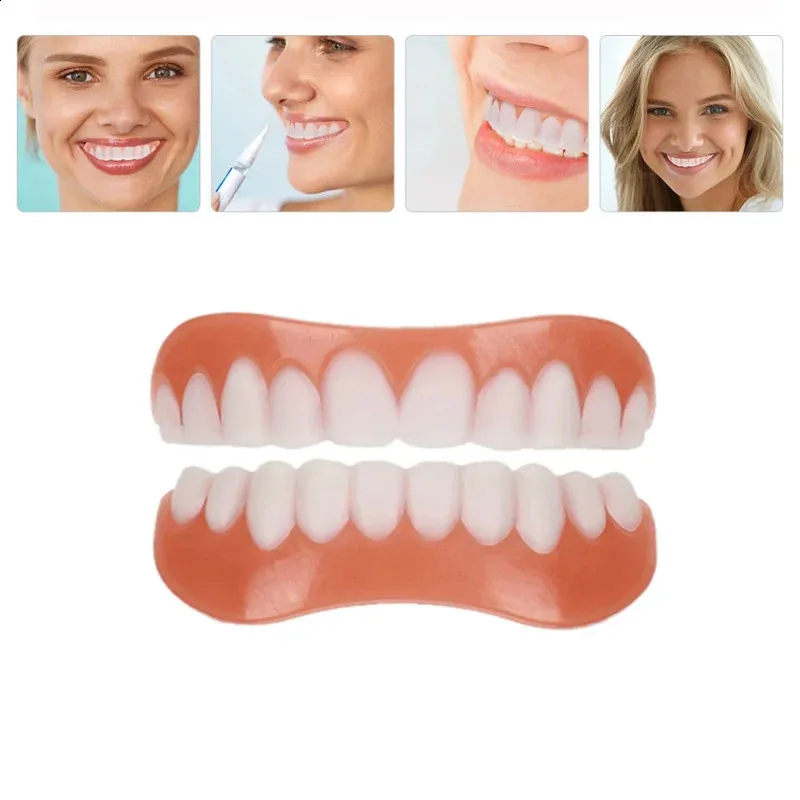 Σιδεράκια Smile Teeth Κάτω και Άνω Όψεις Silica Gel Ψεύτικη Αφαιρούμενη Οδοντοστοιχία Στοματική Φροντίδα Οδοντιατρική 240731_voghion.com