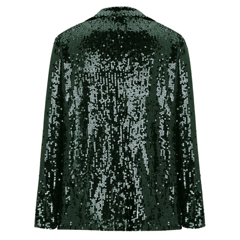 Abbigliamento da donna nuovo stile pendolare cardigan bavero manica lunga paillettes casual abito_voghion.com