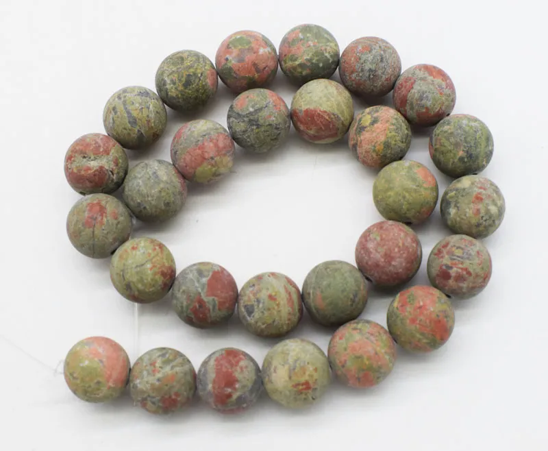 Chaînes Pierres d'agates vertes 12 mm 14 mm Collier rond flou Bracelet 18 pouces 7,5 pouces Perles en gros_voghion.com