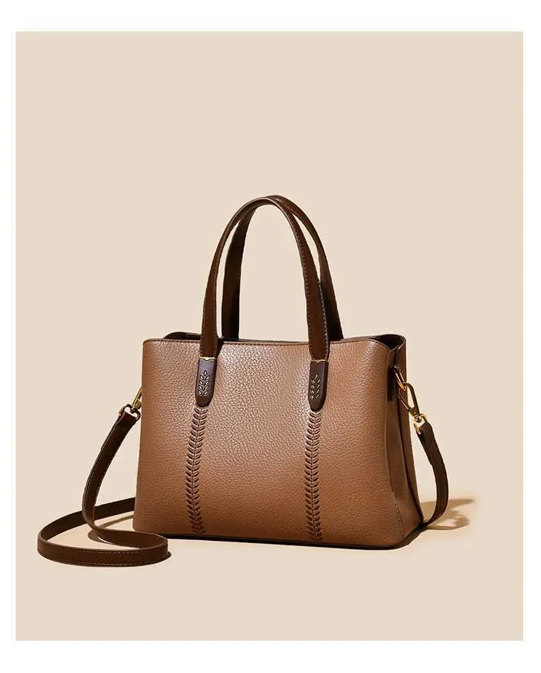 Geantă de mână pentru femei, model solid brodat, ghiozdane, genți crossbody, capacitate mare, rucsac de navetă pentru femei, C241212_voghion.com