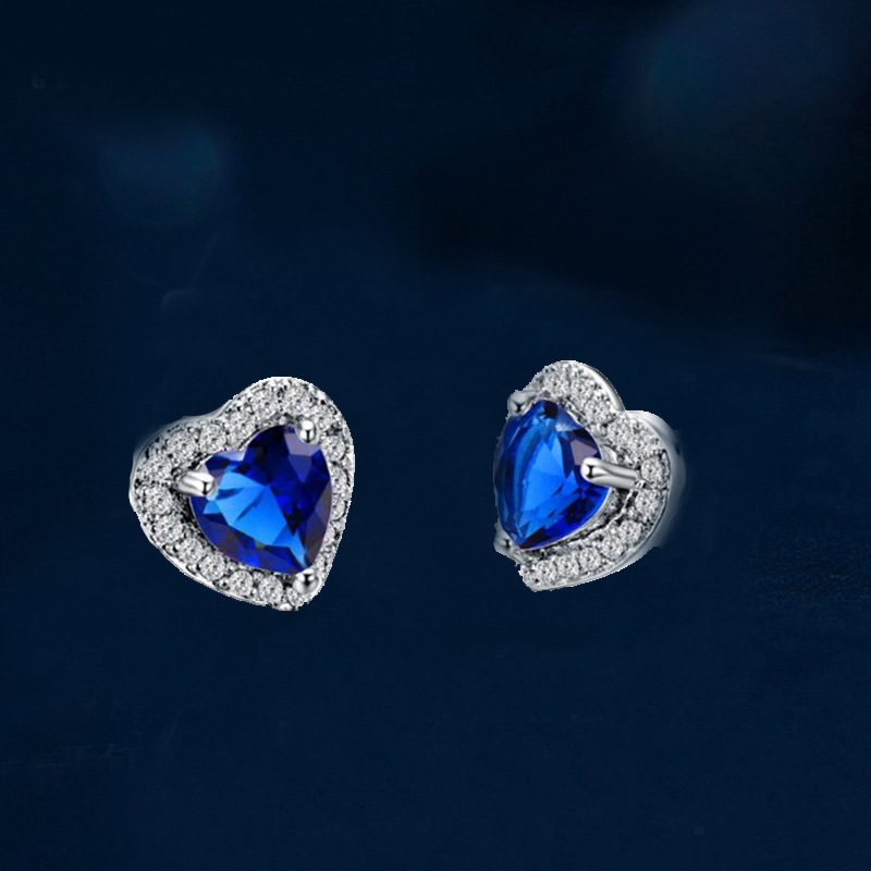 Boucles d'oreilles en forme de cœur en zircon AAA super flash pour femmes_voghion.com