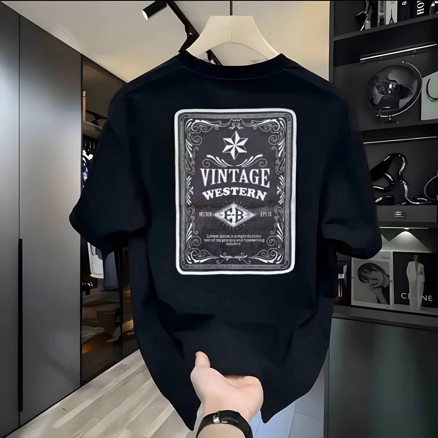 Men's Clothing Pure cotton short sleeved T shirt men's summer new slim fashion trend handsome print versatile short sleeved T shirt