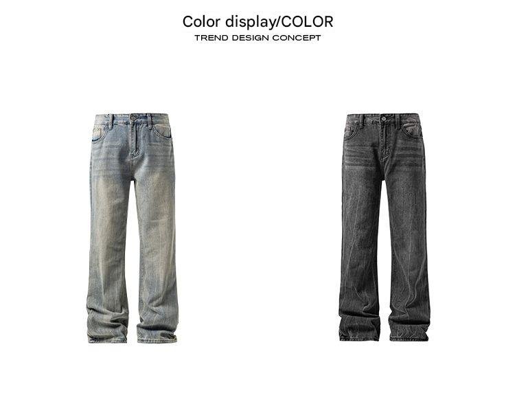 Herrenbekleidung ​​Herren-Bootcut-Jeans in Weiß – Lightning Wash & Embroidery Denim (Artisan Edition)​​_voghion.com