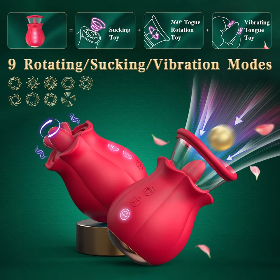 Rosenförmiger Saugvibrator Zur Klitoralen Stimulation Für Damen_voghion.com