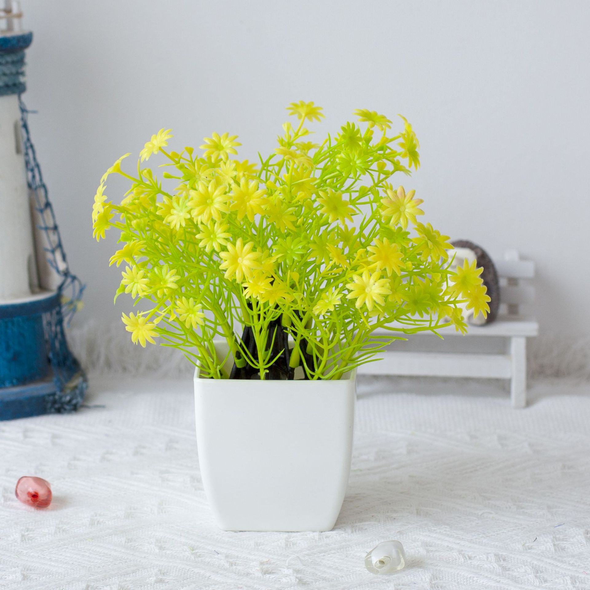 Vendita calda transfrontaliera simulazione mini piante piante piante verdi decorazione da tavolo plastica 31 maglia fata fiore bonsai_voghion.com