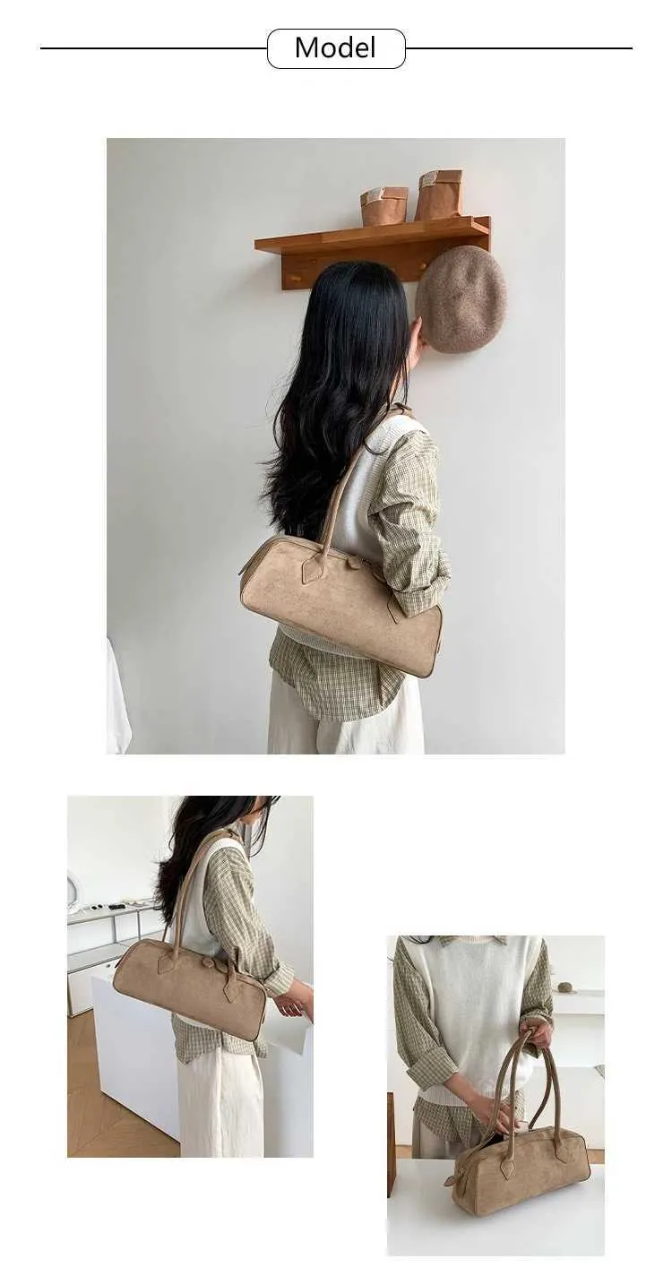 Suede Shoulder Bag For Women Large Capacity Versatile Handbag_voghion.com