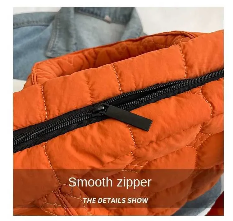 Mode Gesteppte Stickerei Thread Handtasche Leichte Puffy Top-Griff Große Kapazität Damen Kleine Einkaufstasche mit Mini_voghion.com
