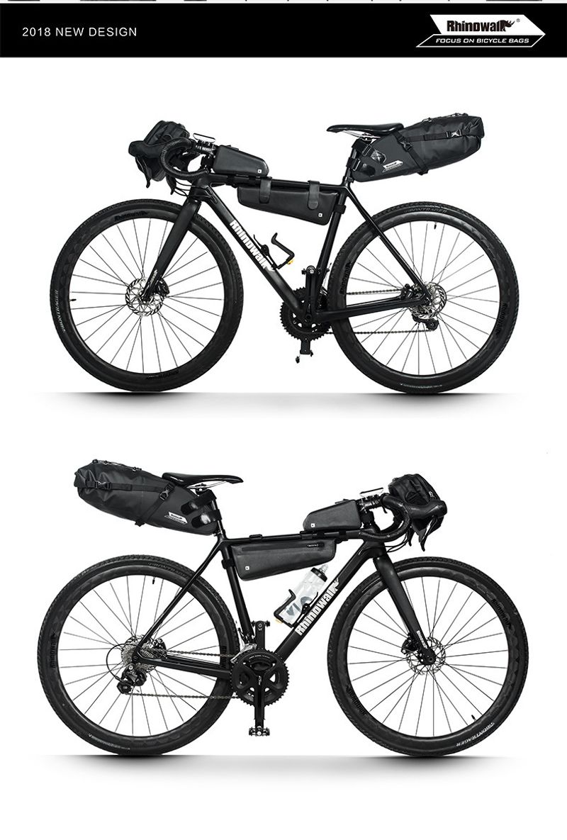 RHINOWALK Rhino Full Waterproof Bicycle Saddle Tail Bag Large Capacity 10L Road Bike Lightweight Long Distance Riding_voghion.com