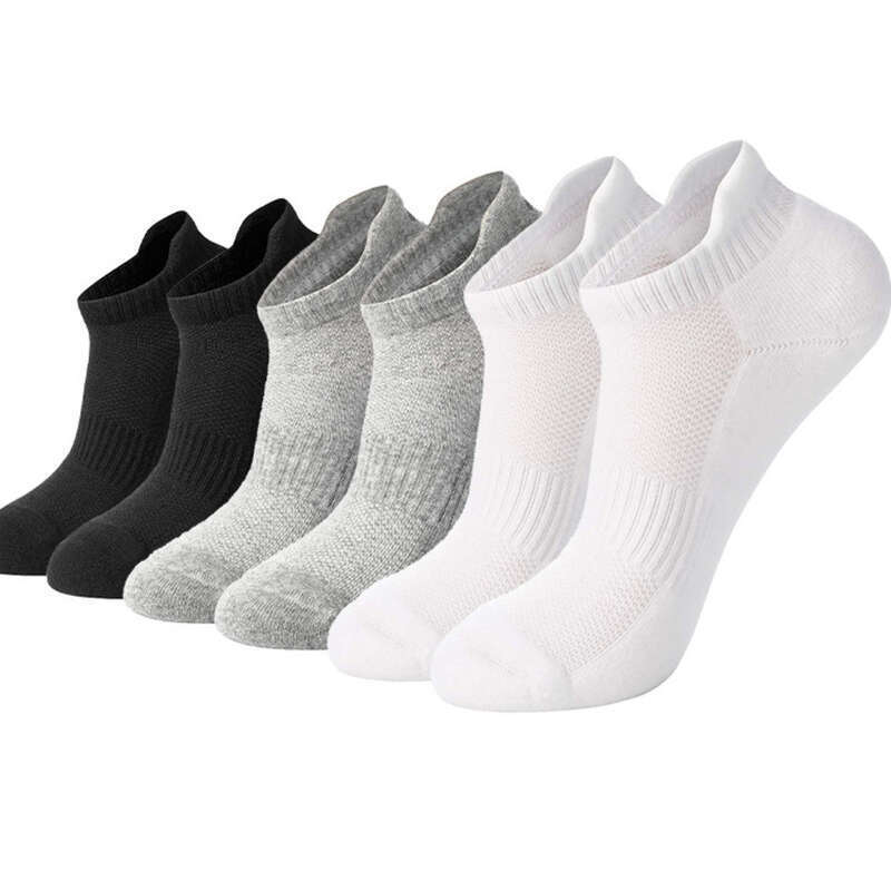 Gekämmt Kotteng Sportslaufsocken fir Hären a Fraen, einfarweg Casual Kuerzschlauchsocken, All-Saison Bootssocken_voghion.com