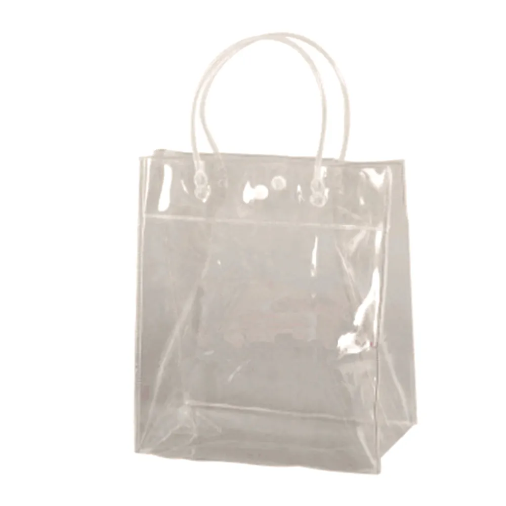 2024New Clear Purse Handbag For Lady Eco Friendly Flower Tote Shopping Reusable Waterproof PVC Shoulder Shopper Bag_voghion.com