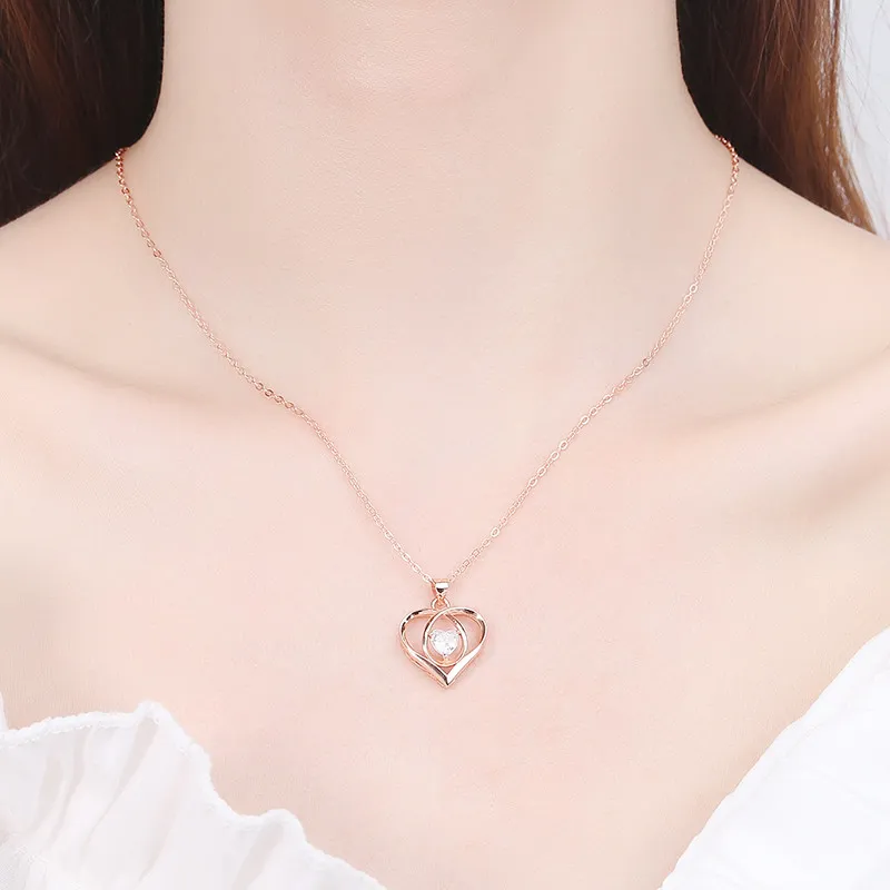 Product Heart Necklace for Women S Sliver Forever Jewelry I Love You Mother Girlfriend Wife without Gift Box_voghion.com