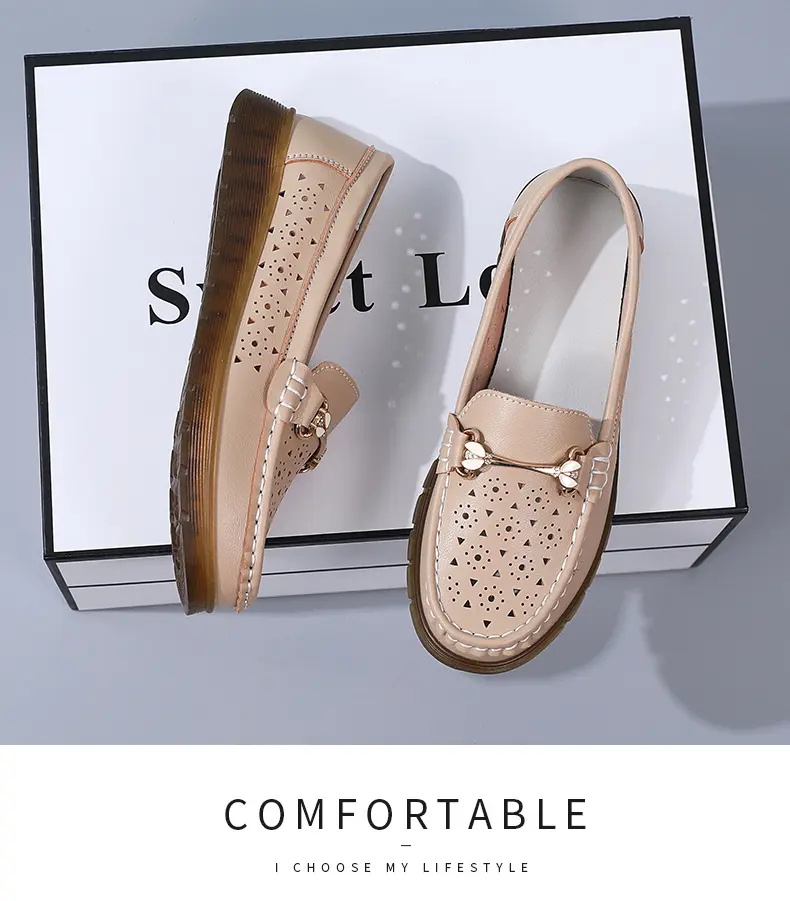 Women's Casual Shoes Comfortable Soft Sole Flat Slip-on Shoes_voghion.com