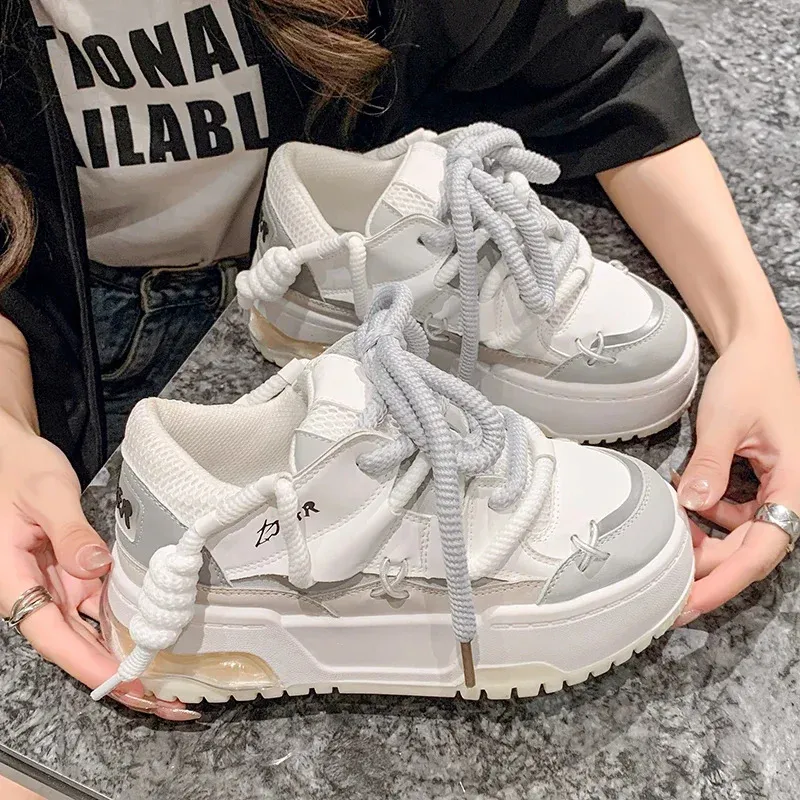 Scarpe sportive donna plateau comode sneaker alla moda casual_voghion.com