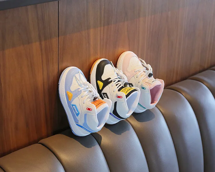 Chaussures de sport montantes pour enfants, baskets de basket-ball Littlesprouts pour garçons et filles, baskets d'école pour tout-petits, tailles 1 à 18_voghion.com