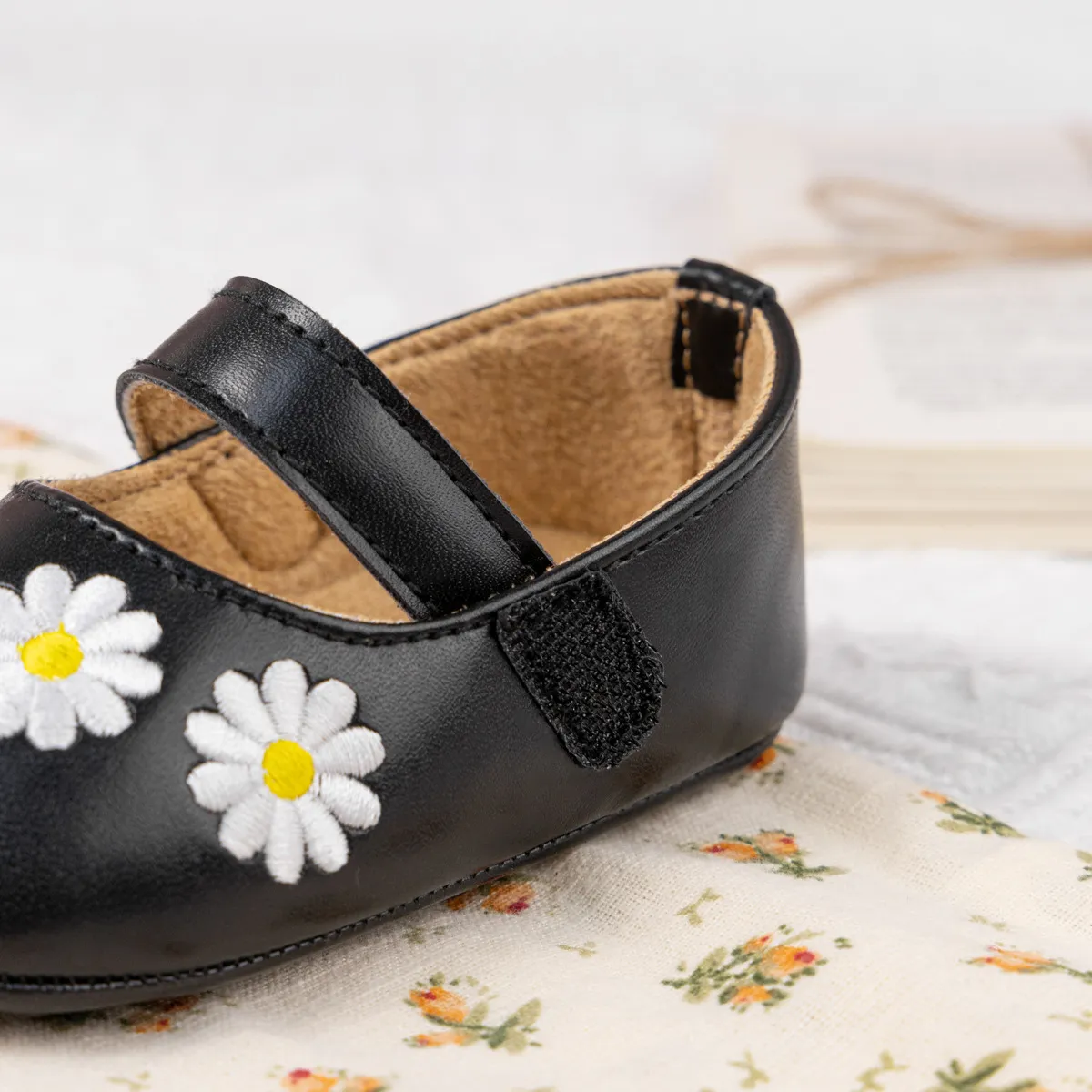 Papuci de balet antiderapanți pentru fete, din piele PU, talpă din cauciuc, casual, pentru sugari, pantofi de nuntă pentru rochii de prințesă, 0-18 luni, pentru nou-născuți_voghion.com