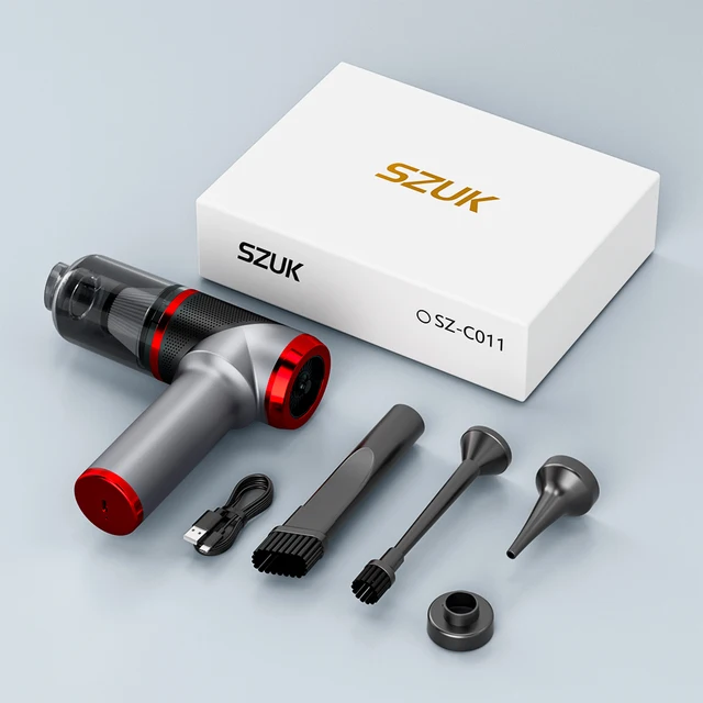 SZUK Mini Auto Staubsauger Mächteg Wireless Handheld Botzen Maschinn Staark Saug Portable Staubsauger Fir Auto an Heem_voghion.com