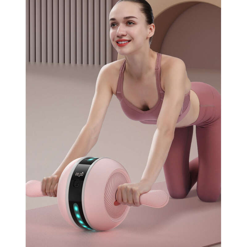 Q8F Intelligent Automatic Rebound Home Big And Thin Belly Fitness Equipment Silent Abdominal Wheel Male_voghion.com