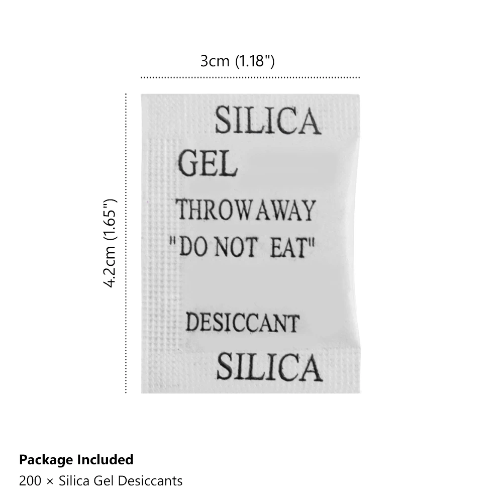 200 Packs DIY Silica Gel Desiccant Absorb Moisture Multipurpose Drying Agent Bags 1g Silica Gel Packs Wholesale Dropship_voghion.com
