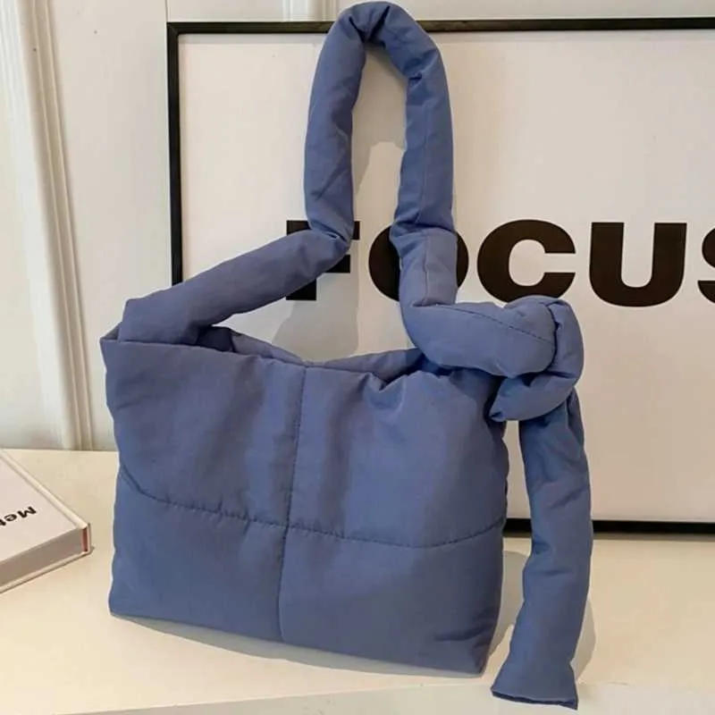 Puffer Crossbody Effen Kleur Gewatteerde Schouder Mode Veelzijdige Mini Vierkante Tas voor Meisjes VrouwenC241105_voghion.com