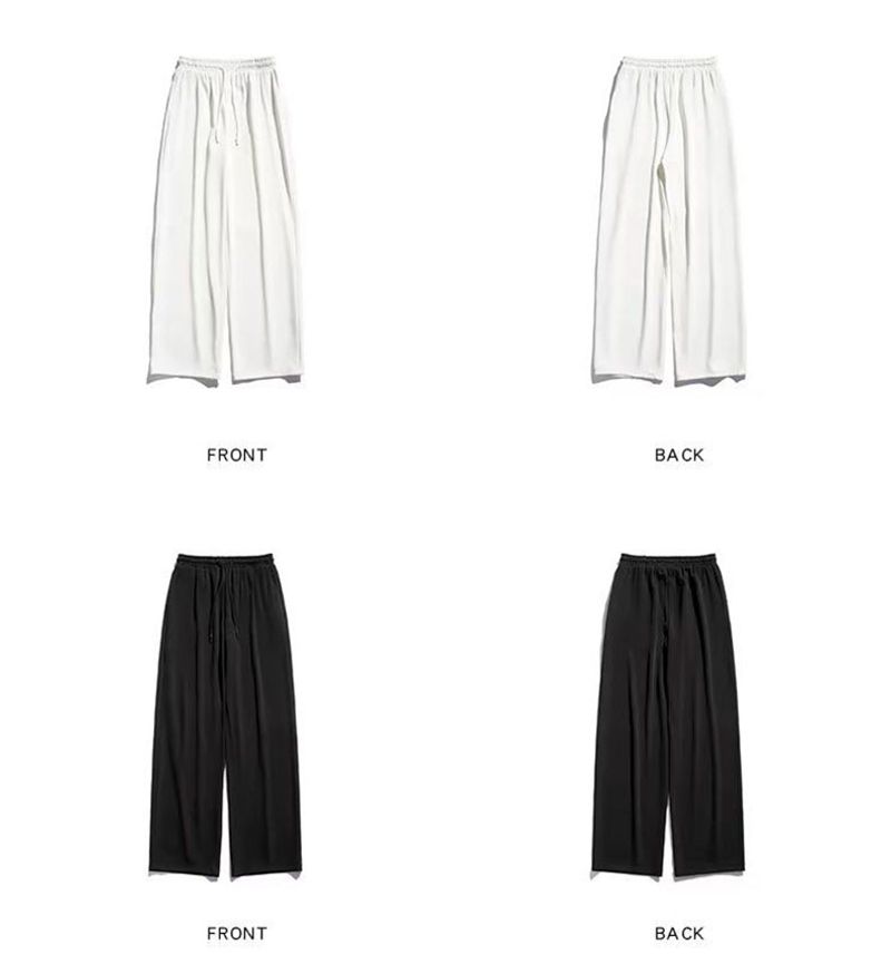 2024 neue Eis Seide Männer Jogger Sweatpan Y2k Streetwear Sportwear Jogging Gym Hose Männlichen Baggy Breites Bein_voghion.com