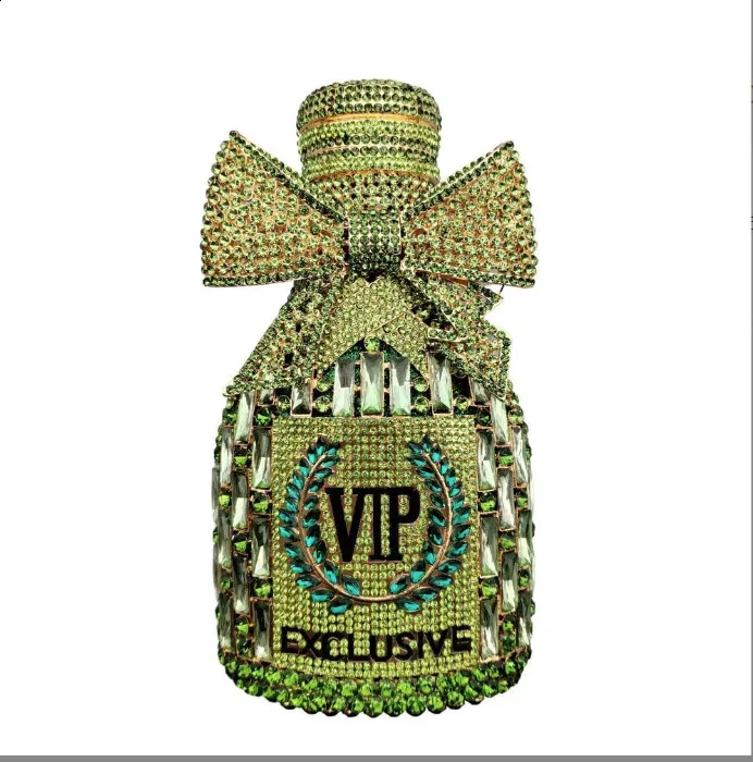 Pochette da sera donna con strass borsa a spalla gioiello verde_voghion.com