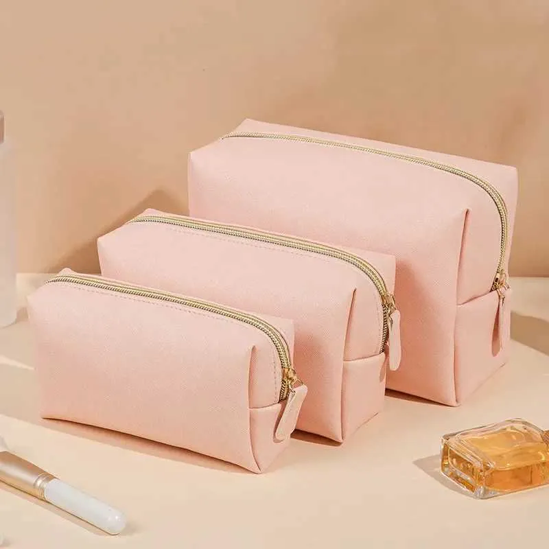 Trousse de maquillage de voyage portable de grande capacité pour femmes et filles, organisateurs de salle de bain, compartiments de rangement pour femmes Ins Ne_voghion.com
