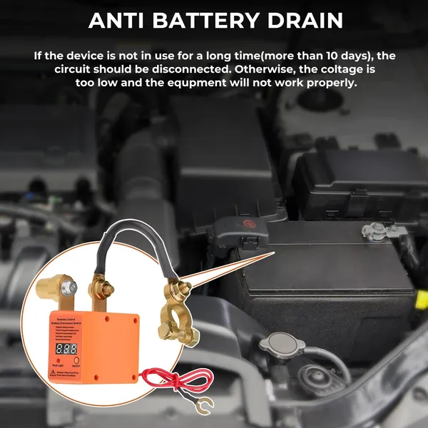 Automatic Battery Disconnect Switch With Dual Remote Control For Vehicles_voghion.com
