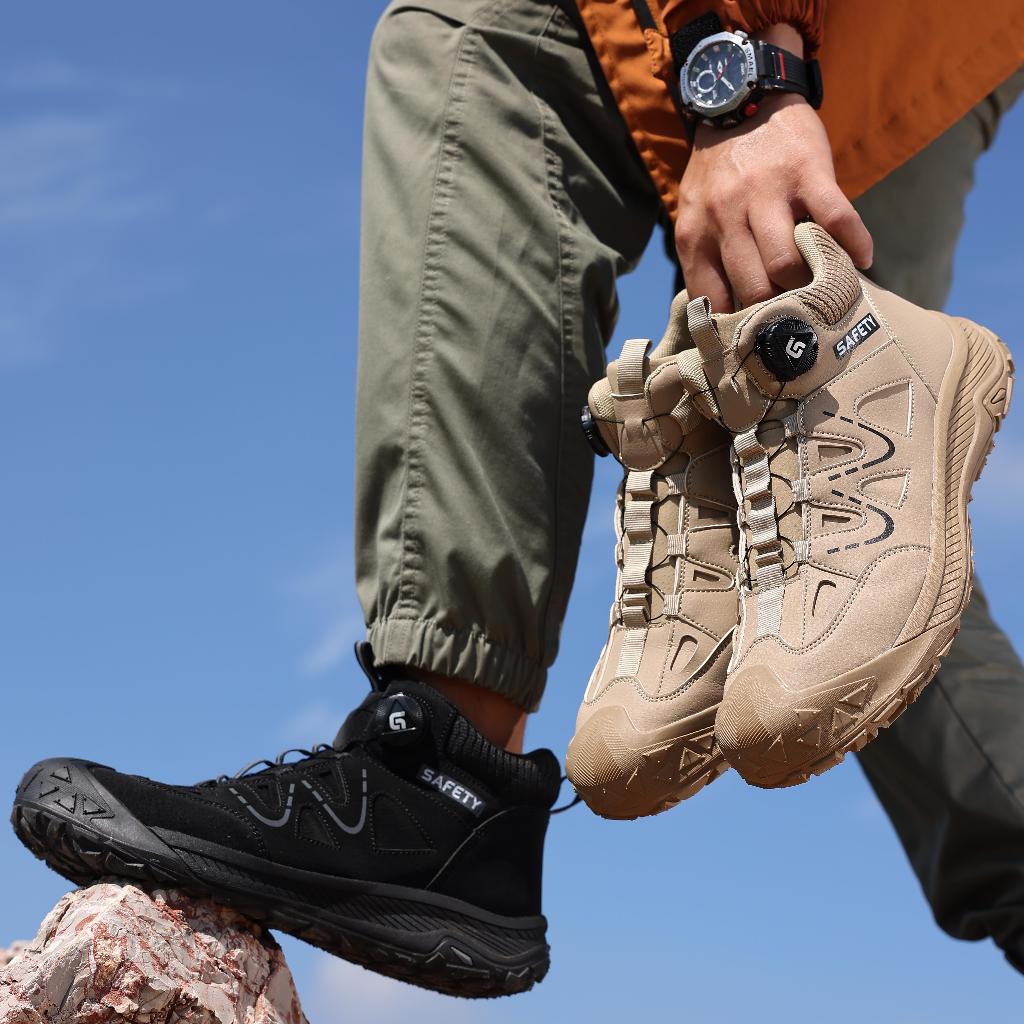 Chaussures de sécurité GUYISA, chaussures de travail, bottes à embout d'acier, imperméables, antidérapantes, coupe haute, 5052_voghion.com