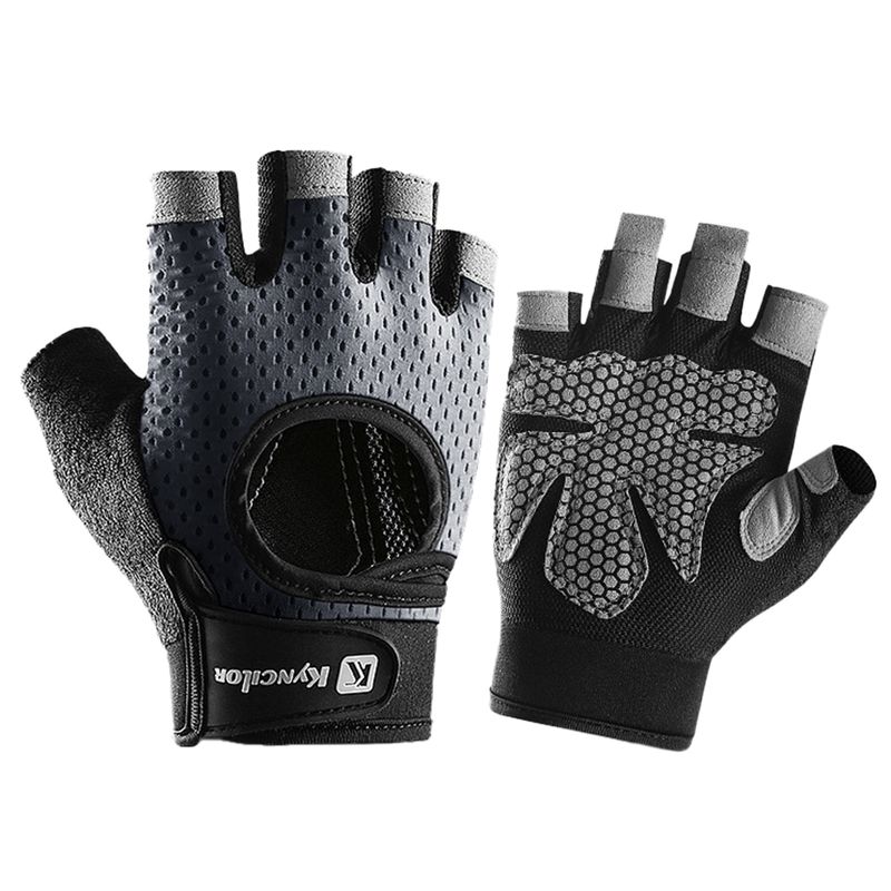 SportLife 1 par träningspass Halvfinger Handflatsskydd Nylon Andas träningsgymnastikhandskar för Fiess_voghion.com