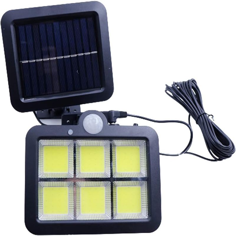 Lampă stradală COB cu telecomandă inteligentă, cu perete puternic, impermeabilă și cu senzor solar uman, pentru curte, cu senzor solar uman,_voghion.com