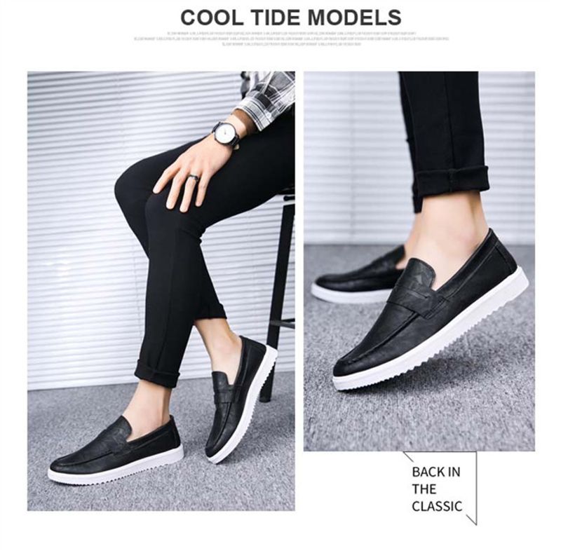 Groothandel hot selling platte loafer oxford slip-on leren schoenen voor heren_voghion.com