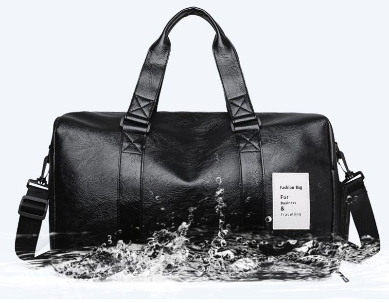 Neue trendige Fiess-PU-Reisetasche großem Fassungsvermögen Herren mit Spritzschutz für Sport und Damen_voghion.com