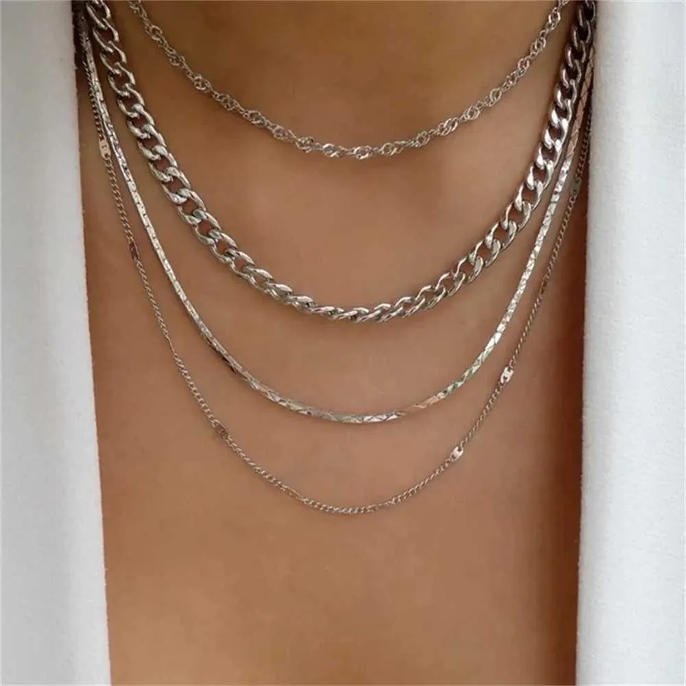 Colliers pendentifs Bls miroir en or en forme de cœur adapté aux femmes à la mode collier pendentif multicouche ensemble de bijoux_voghion.com