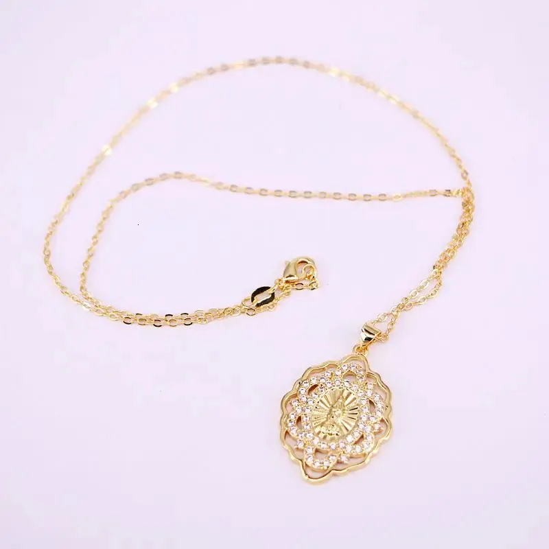 Collier pendentif religieux vierge marie jésus pour femme et homme_voghion.com