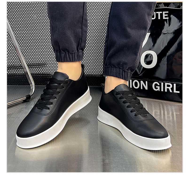 Herren 2024 neue Herbstsport Casual Board atmungsaktive koreanische Version dicke Sohle erhöhen kleine weiße Flutschuhe_voghion.com