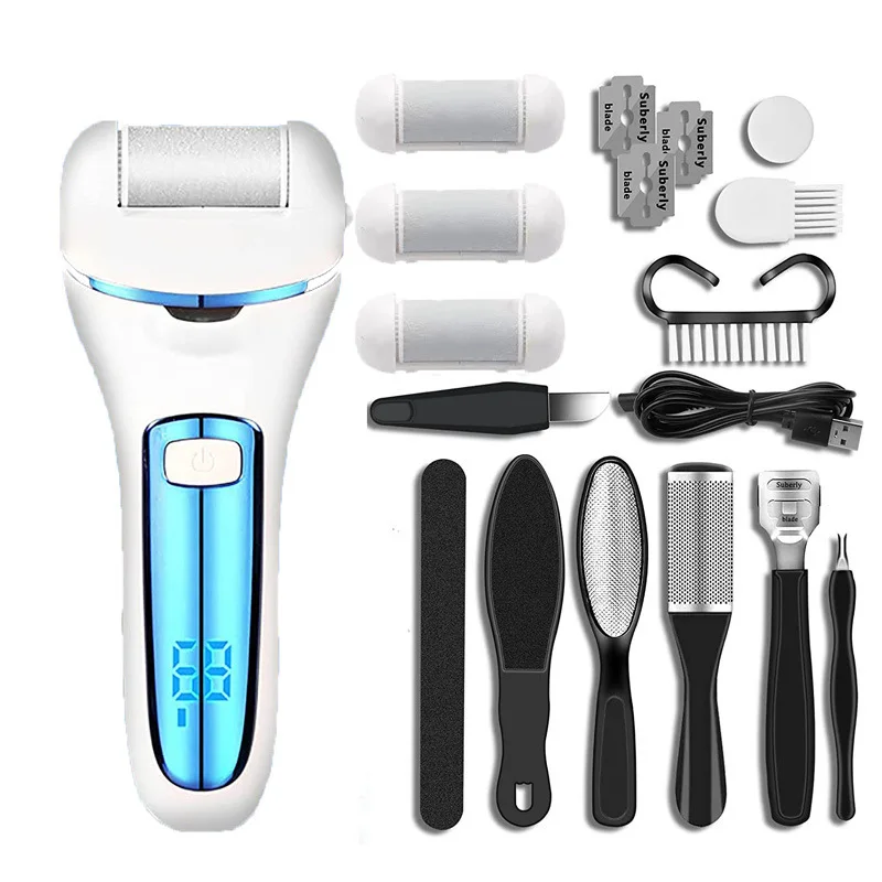 Râpe électrique pieds rechargeable pédicure étanche 2 vitesses_voghion.com