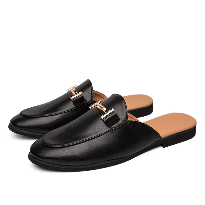 P7 YEINSHAARS Designer Slipon Männer Casual Schuhe Luxus Marke Hohe Qualität Echtes Leder Slipper Slipper Sommer Halb Schuhe Für Männer_voghion.com