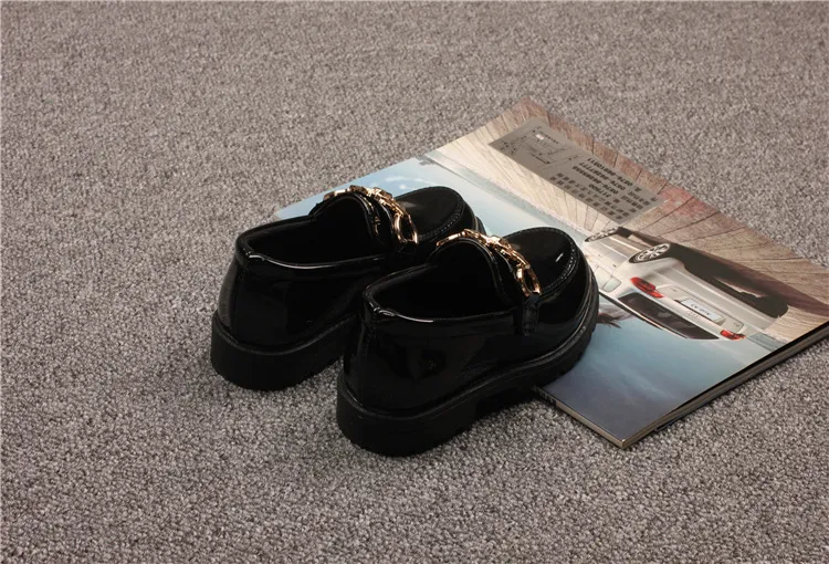 Mocassini da infilare in pelle verniciata per bambini, stile britannico, per bambine e ragazzi, taglie di scarpe da esibizione per studenti_voghion.com