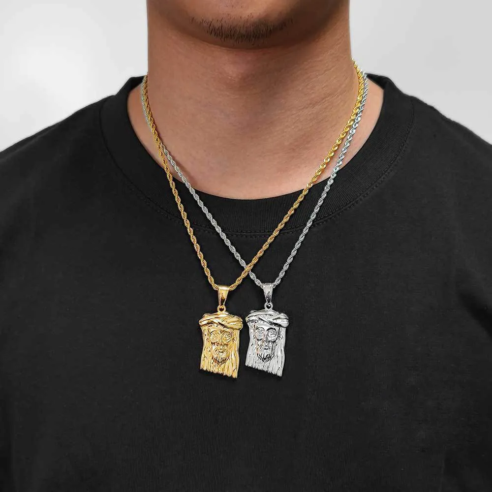 Hip Hop Vintage YS Person Pendant Necklace Full 5A Zircon Real Gold Plated Women Men Jewelry Gift_voghion.com