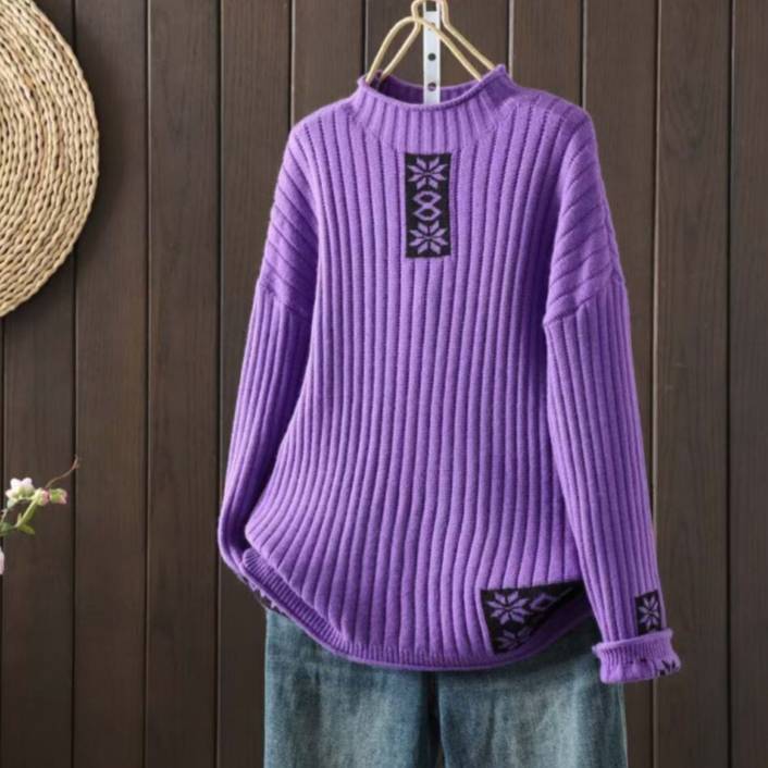 ​​Oversized Knit Sweater For Women | Vintage Cable Knit Pullover | Fall & Winter Casual Warm Top​​_voghion.com