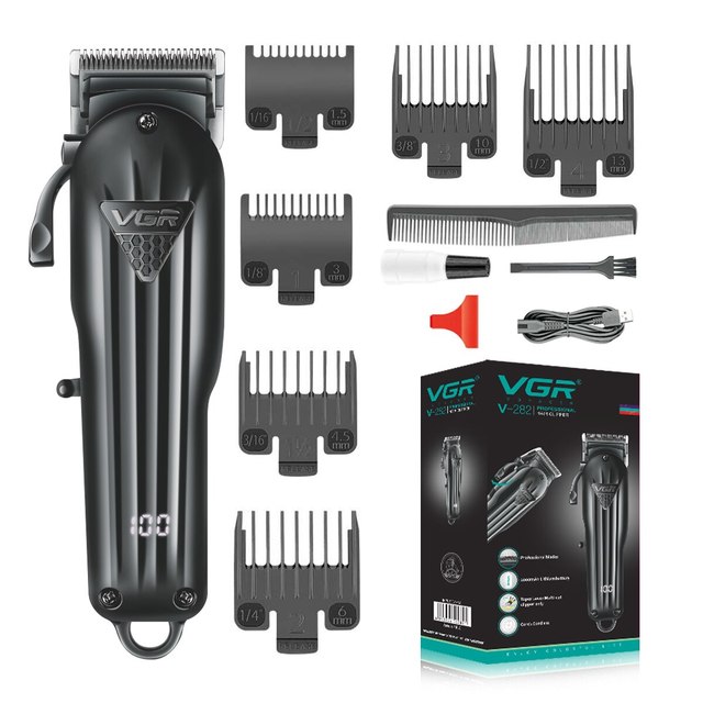 VGR Hair Clipper Professional Hair Cutting Machine Hair Trimmer Adjustable Cordless Rechargeable V 282_voghion.com