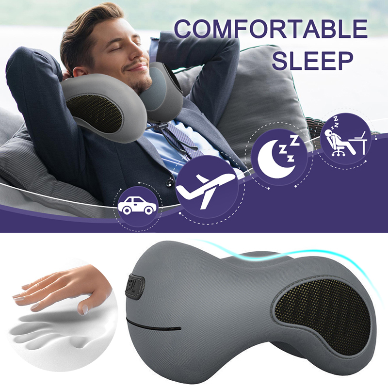 Cuscino da viaggio portatile in memory foam a forma di U, morbido, a lento rimbalzo, per dormire in aereo, per viaggi, campeggio e riposo_voghion.com