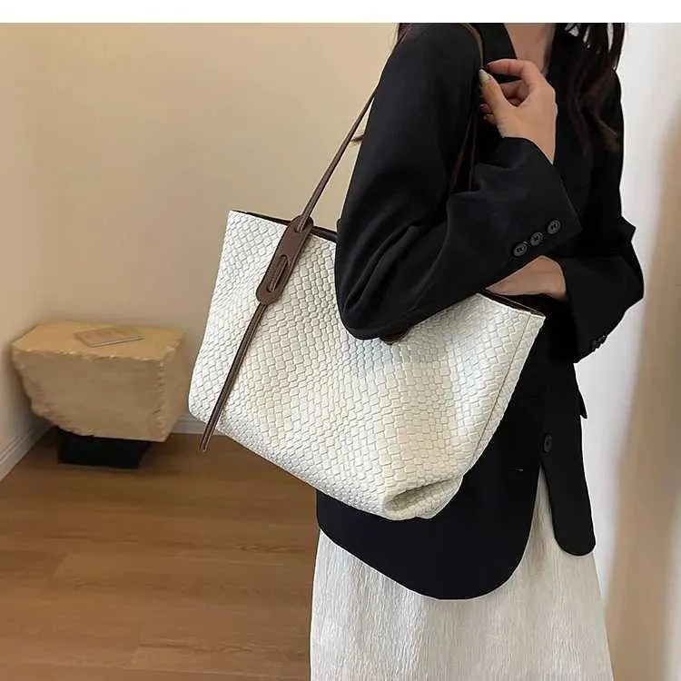 Borse a mano di grande capacità per le donne 2023 inverno PU pelle tendenza moda borsa a tracolla laterale vintage shopper shopping ufficio_voghion.com
