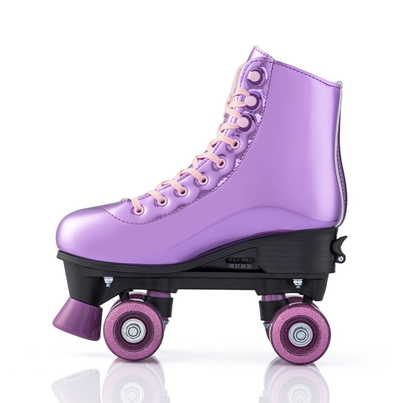 Stiolle und komfortable Jugend zweireihige Skates verstellbare Vierrad-Rollschuhe bunte Rollschuhe_voghion.com