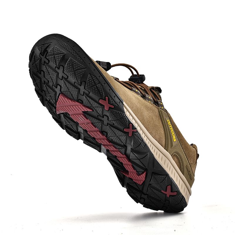 Outdoor Hiking Sneakers Sping Casual Men Shoes Breathable Suede Leather Anti-skid Walking Shoe Hot Sale Footwear_voghion.com