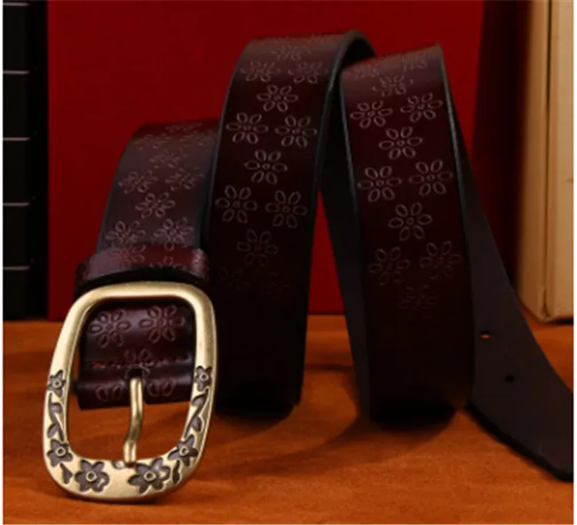 Korean version of pure cowhide retro clasp 100 with women's leather belt female fashion decoration wide1_voghion.com