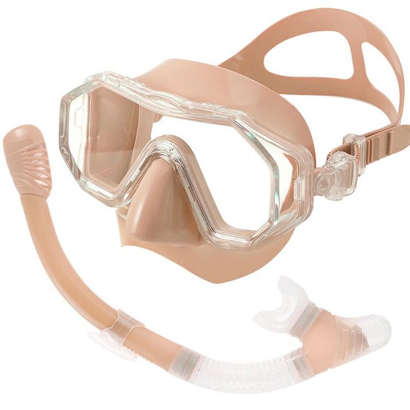 Large frame diving Waterproond anti-fog semi-dry breathing tube swimming goggles_voghion.com